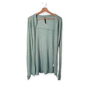 Y2K Lightweight Aquamarine Cardigan Duster SZ M